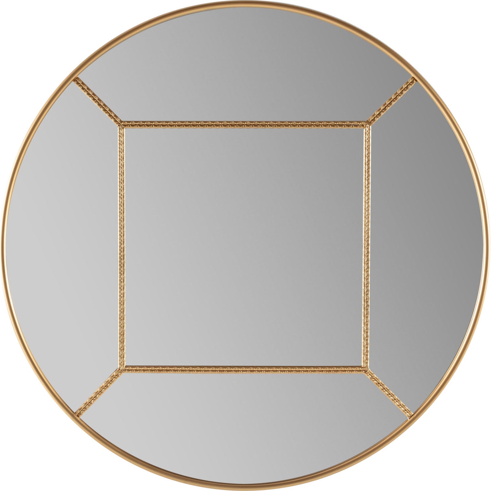 Miroir décoratif moderne en métal doré - Meti