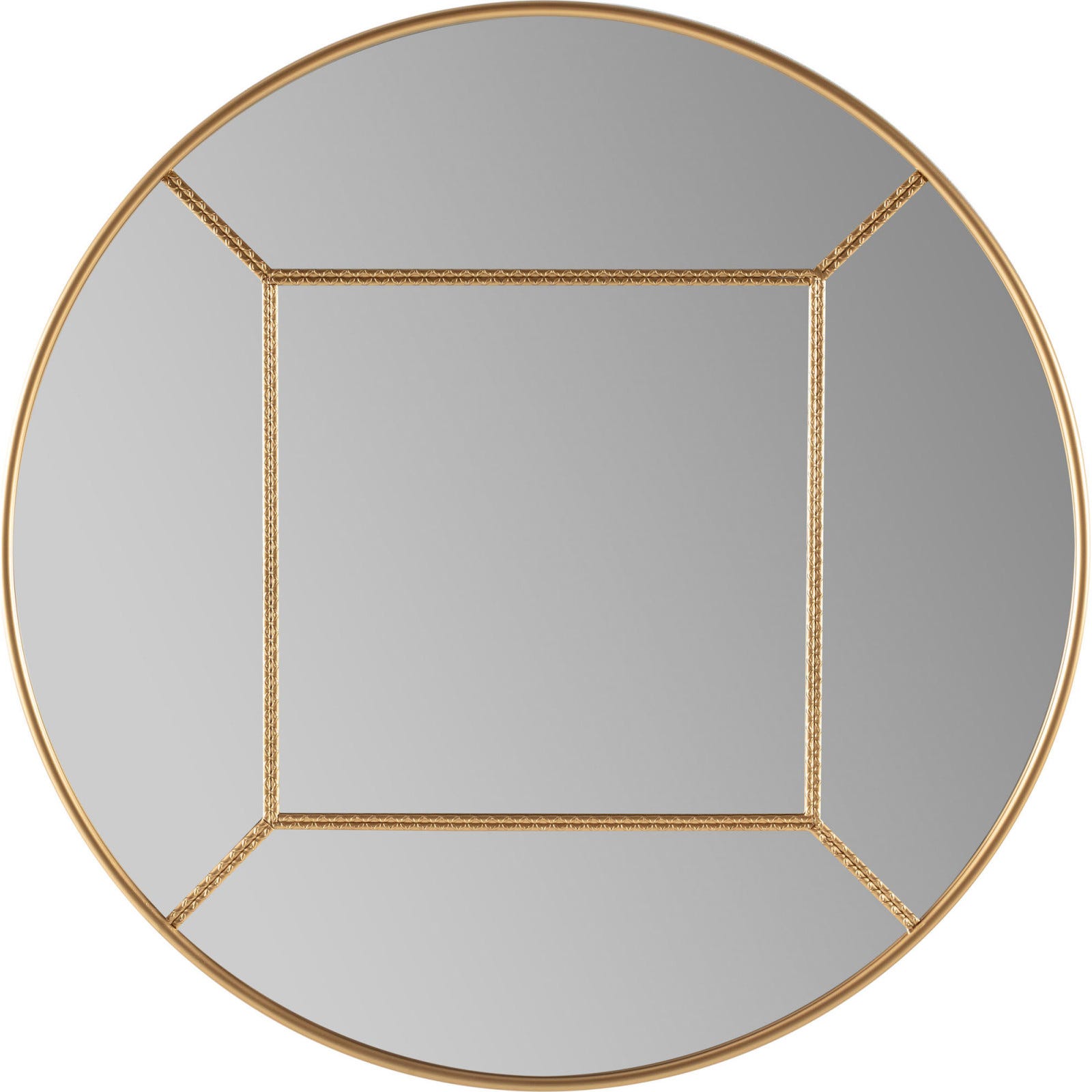 Miroir décoratif moderne en métal doré - Meti Miroir décoratif moderne en métal doré - Meti
