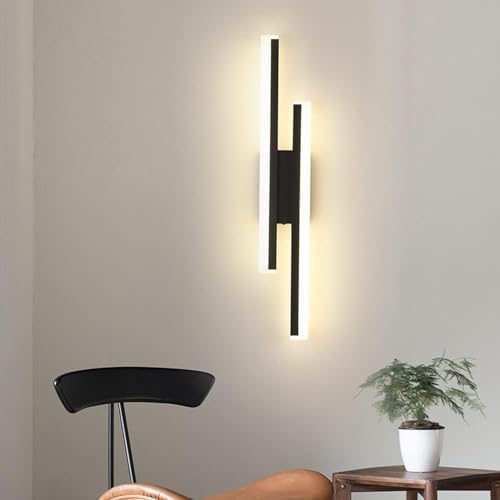 GOECO Applique Murale Intérieure LED,Style minimaliste,16W Lampe Murale Moderne 3000K Lumière Chaude,Acrylique pour Chambre,Salon et Couloir - 6