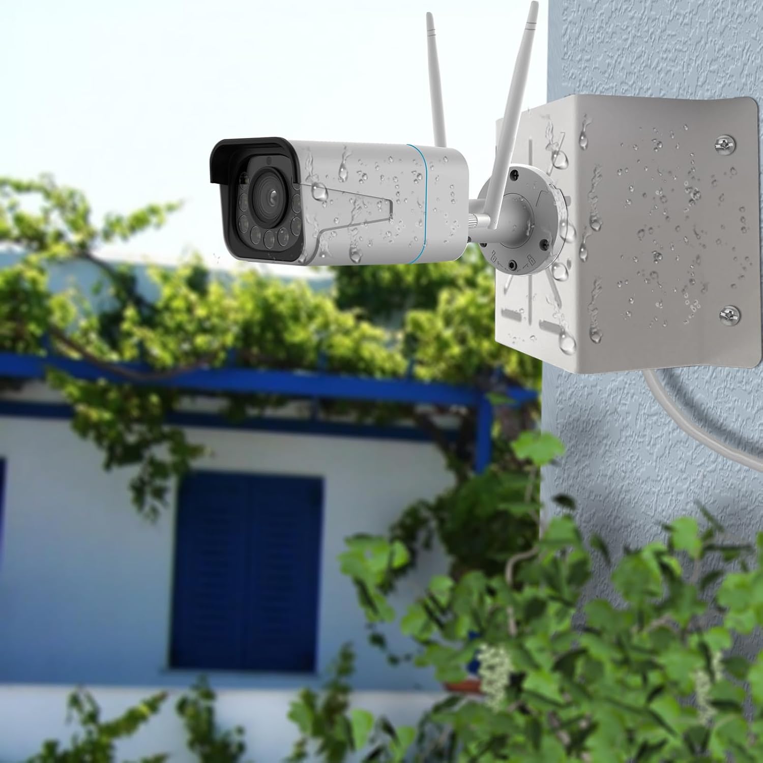 Staffa Angolare In Metallo Per Telecamere | Braccio Regolabile 20 Cm | Rotazione 180° | Per Interni Ed Esterni