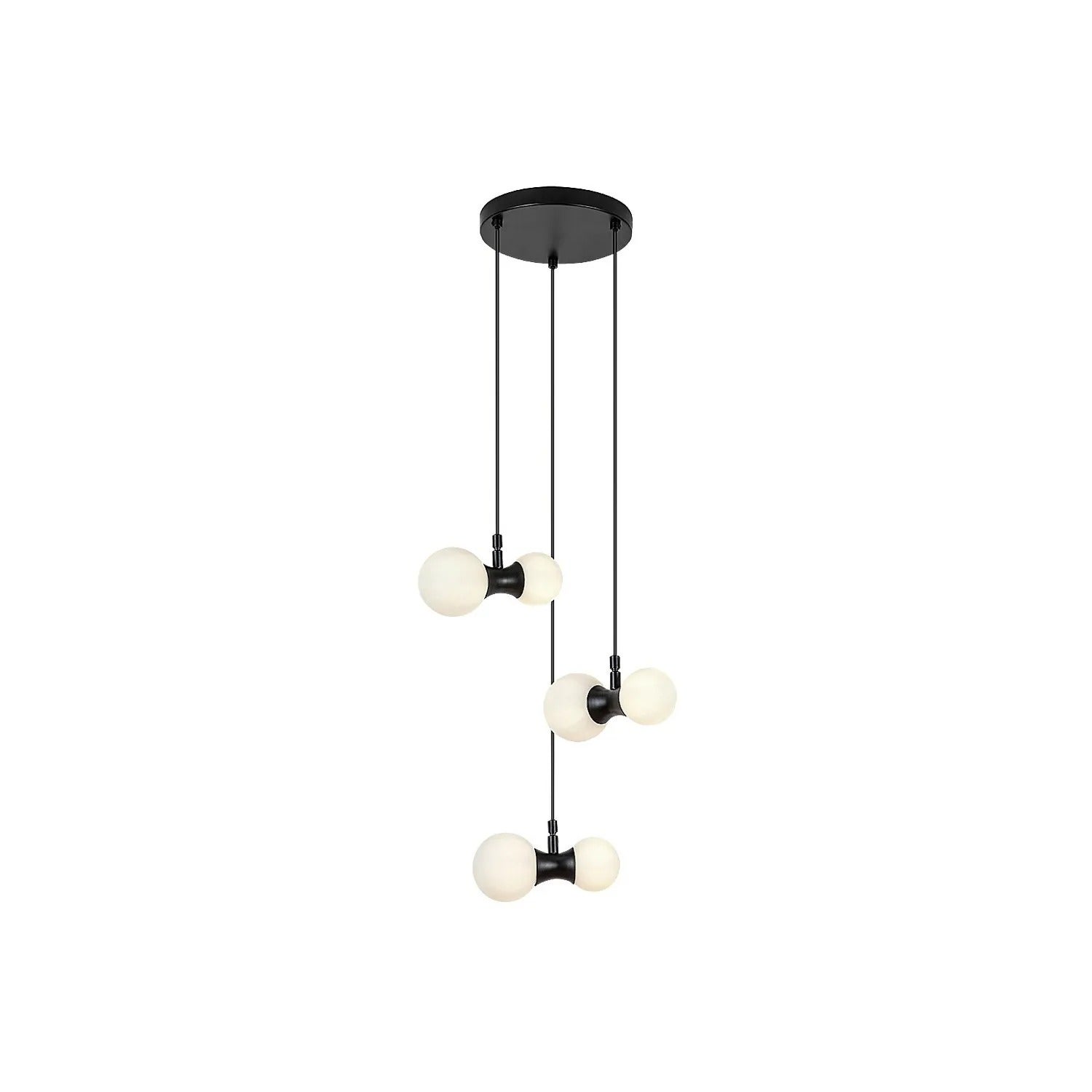 Lampa wisząca LITION czarno-biała 6xG9x28W szkło wym:120x35x35cm IP20 Rabalux