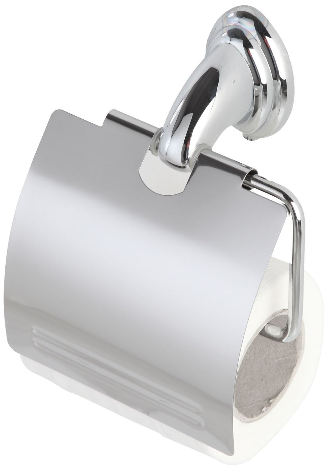 Porte-rouleau De Papier Toilette Avec Couvercle - Blanc, Polypropylène - Design Minimaliste - Fixation Incluse
