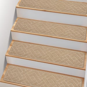 AKOZLIN Lot de 7 tapis d'escalier antidérapants d'intérieur pour