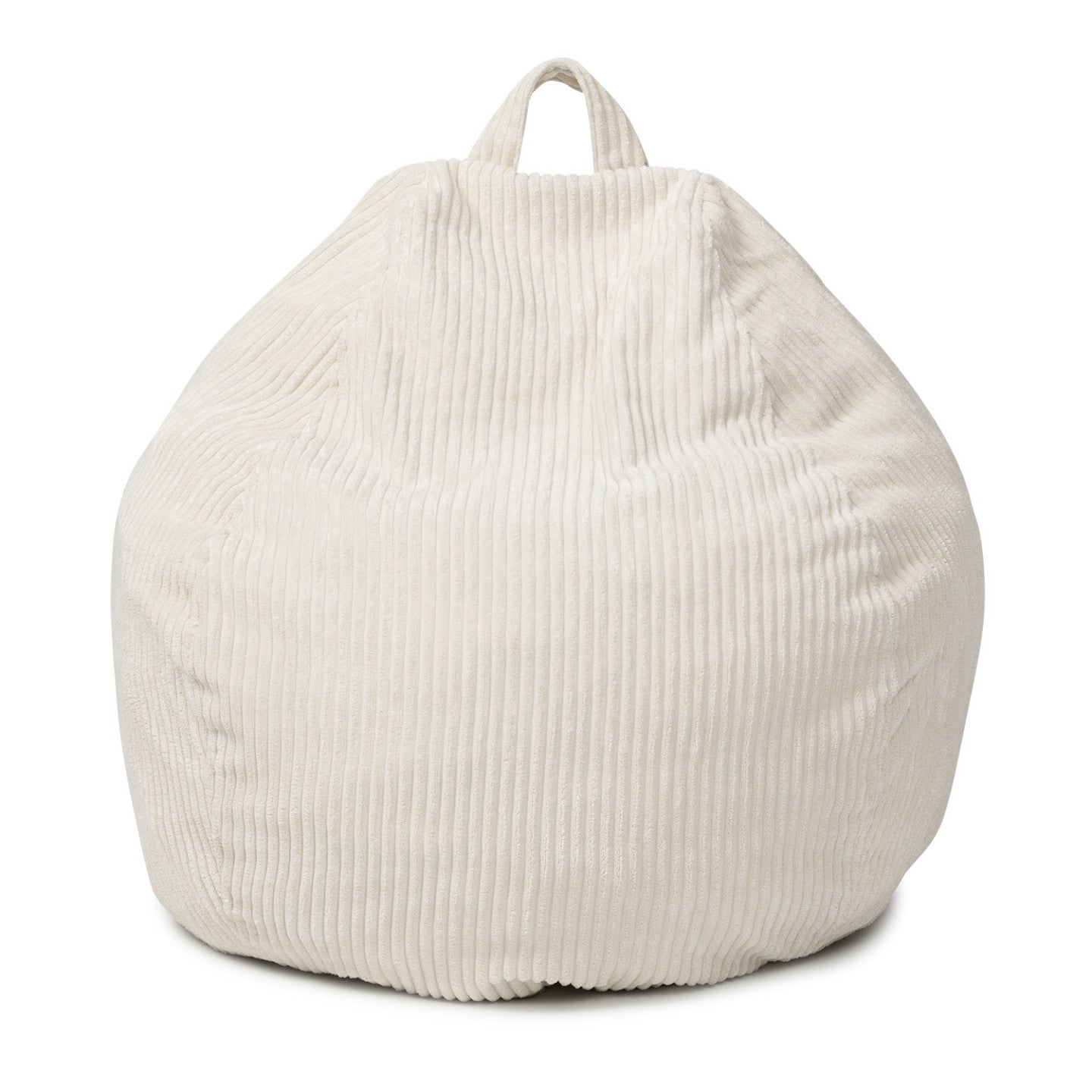Pouf poire HORTENSE en velours côtelé beige - 3