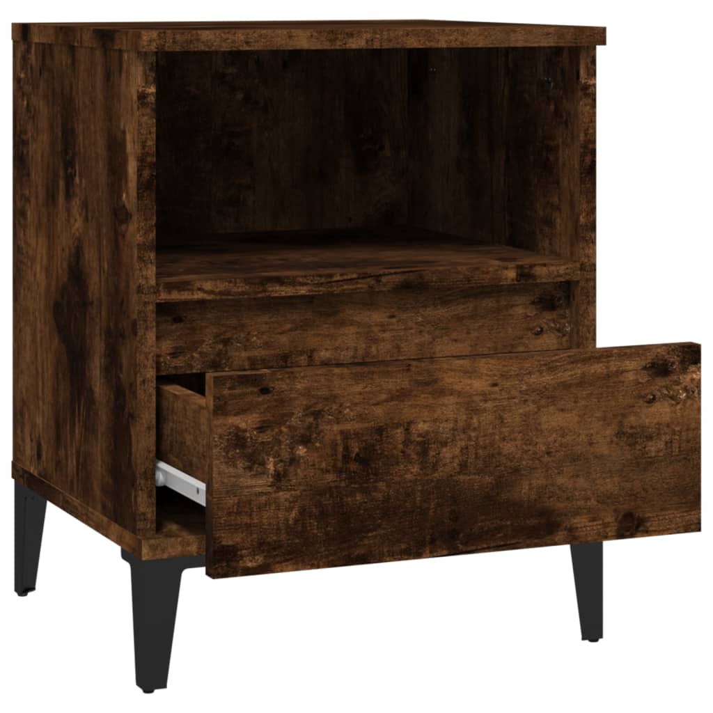 Mesa de cabeceira em carvalho fumado 40x35x50 cm - COMFORTXL - 7