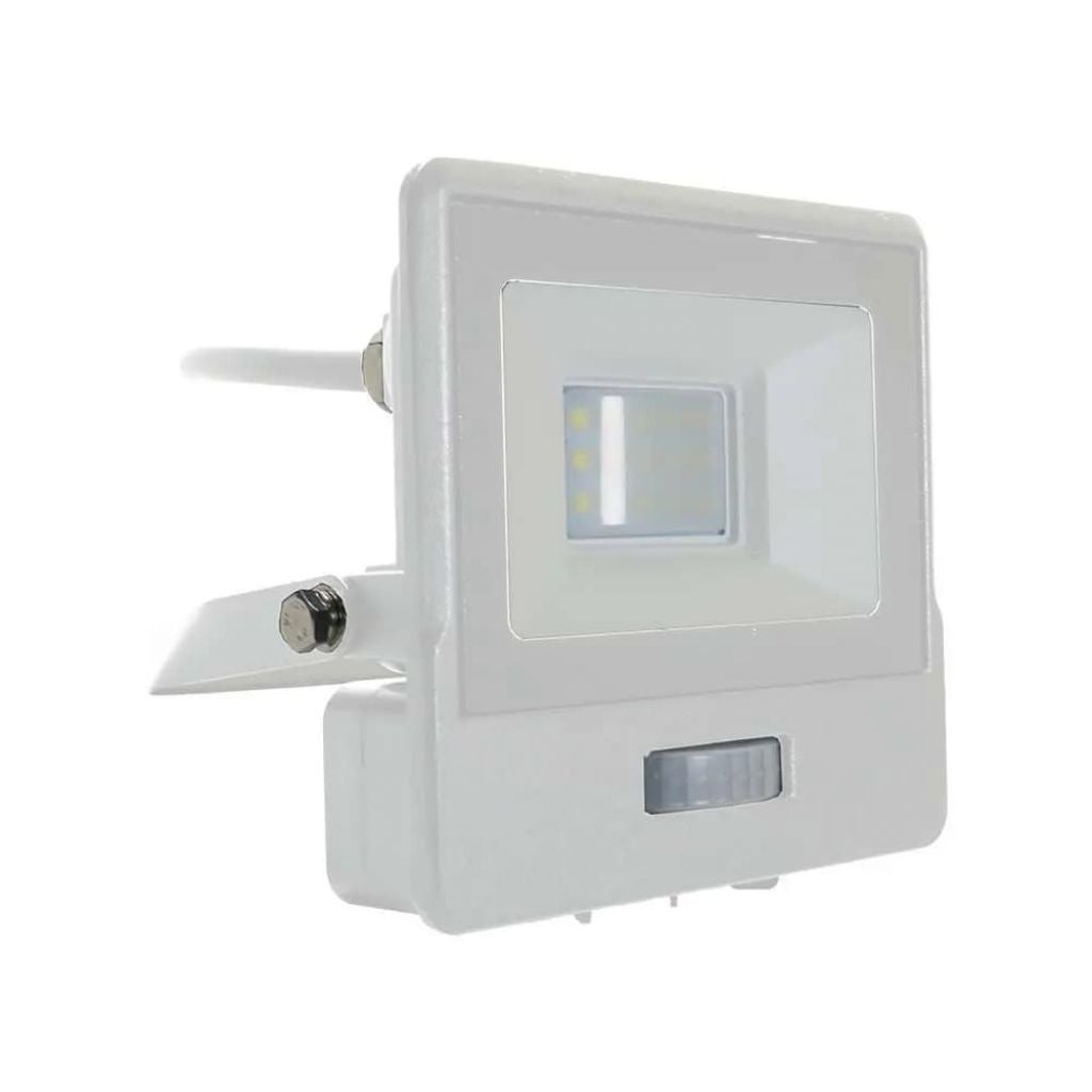 Reflektor LED Samsung Chip 10 W z czujnikiem ruchu PIR, kabel 1 m, kolor biały, 6400 K, IP65 - 6