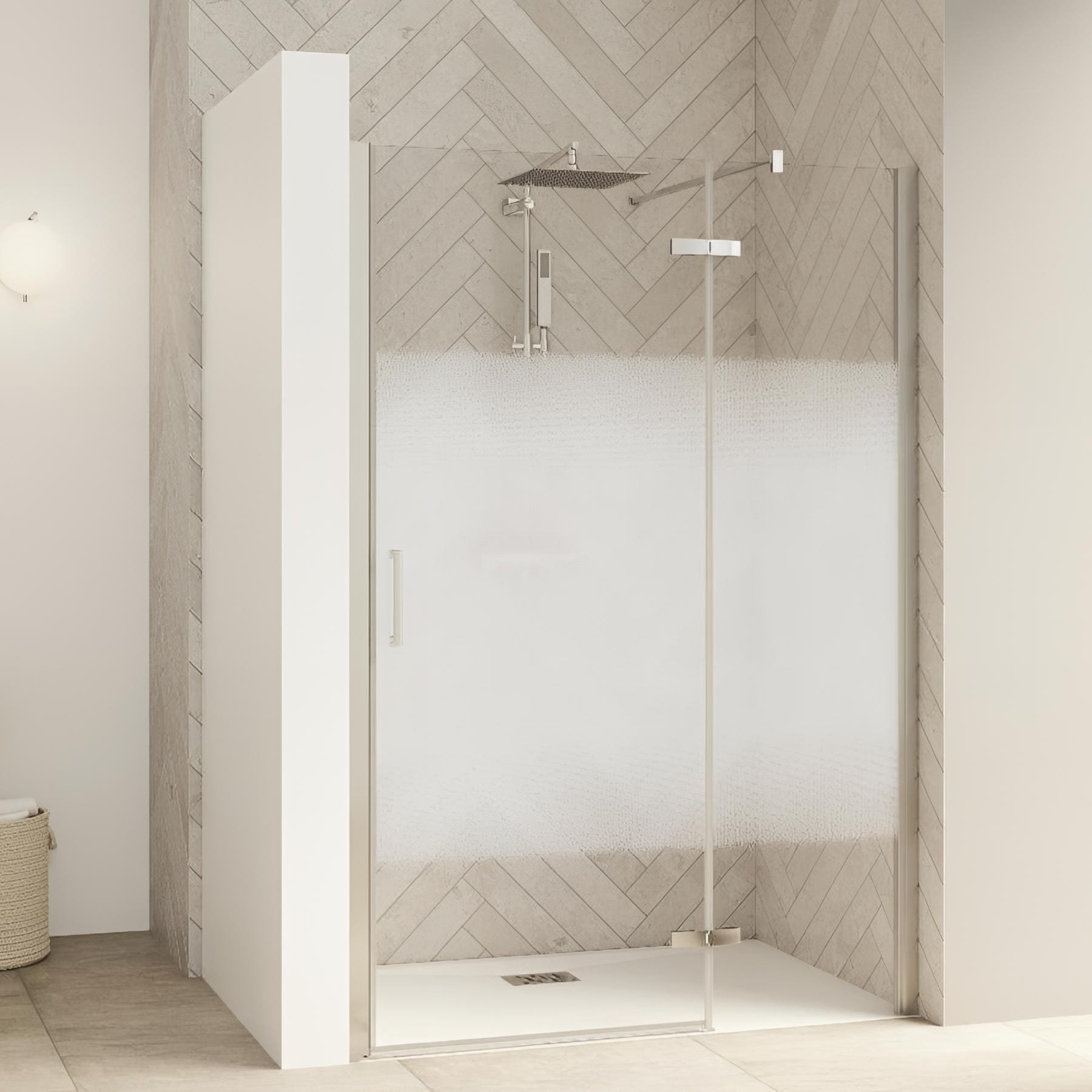 Porte de douche pivotante 80 cm + anticalcaire, Schulte Sunny I Porte de douche pivotante 80 cm + anticalcaire, Schulte Sunny I
