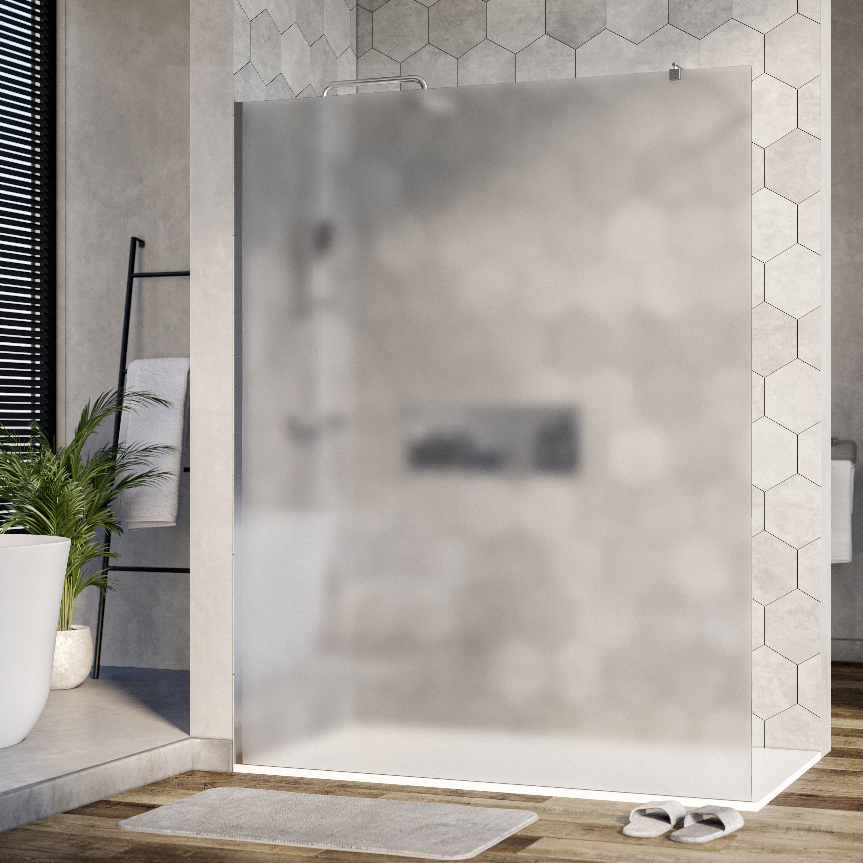 Bernstein Ścianka prysznicowa Walk-In EX101 szkło matowe 10 mm szer. 160 cm