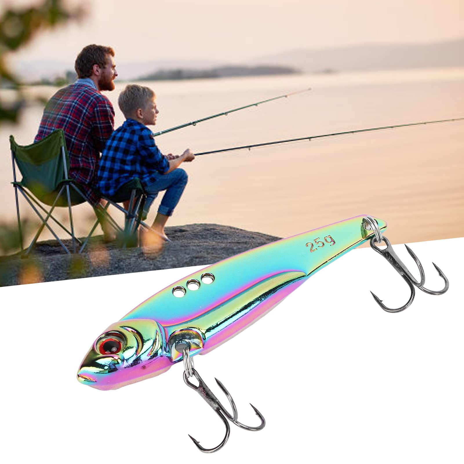 Jig Metallico Da Pesca 30g - Esca Artificiale A Forma Di Pesce Per Spigole E Sgombri - Colore Blu