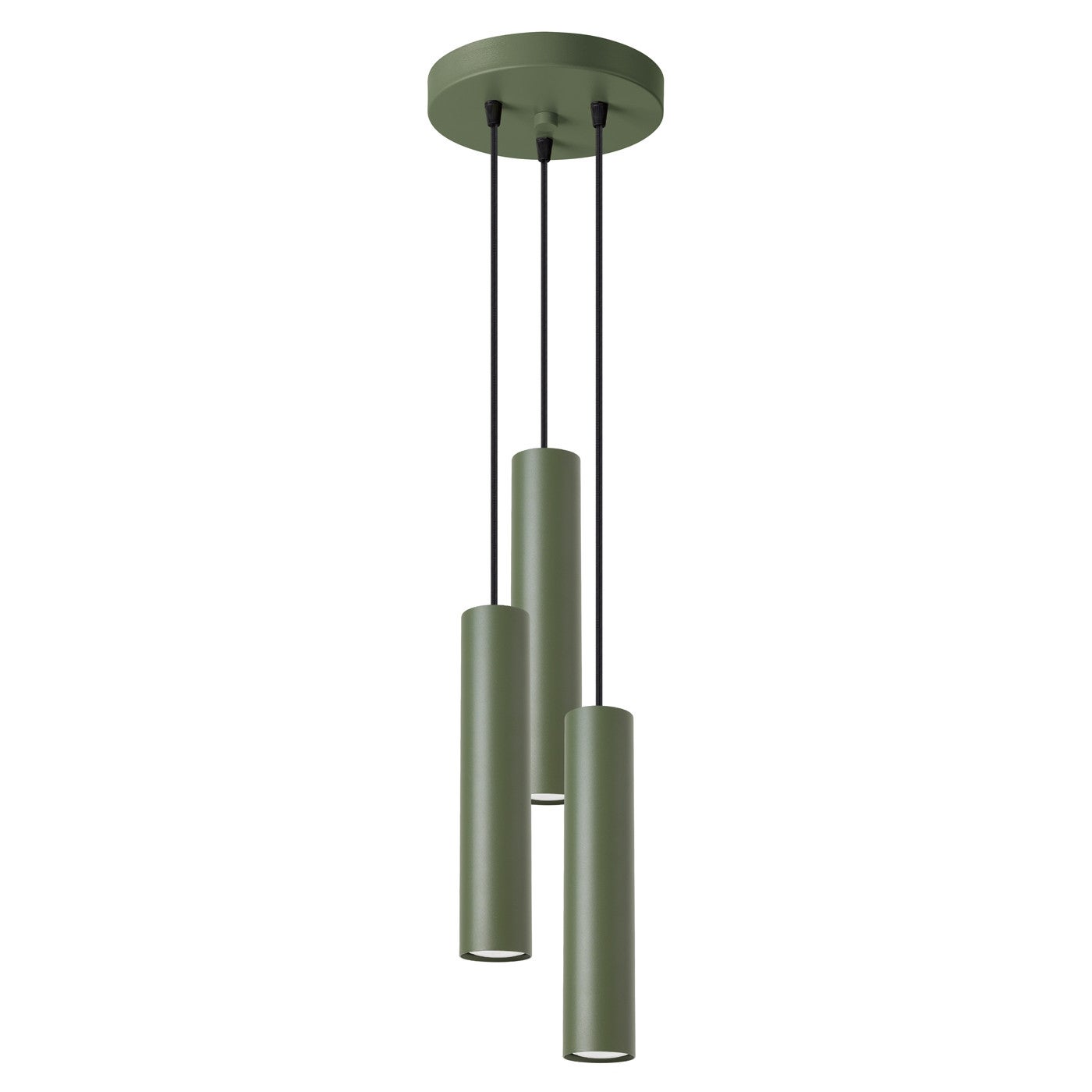 Lampa wisząca Lagos zielony oliwkowy 3xGU10x10W nowoczesna wym: 108 x 19,5 x 19,5 cm metal Sollux Lighting