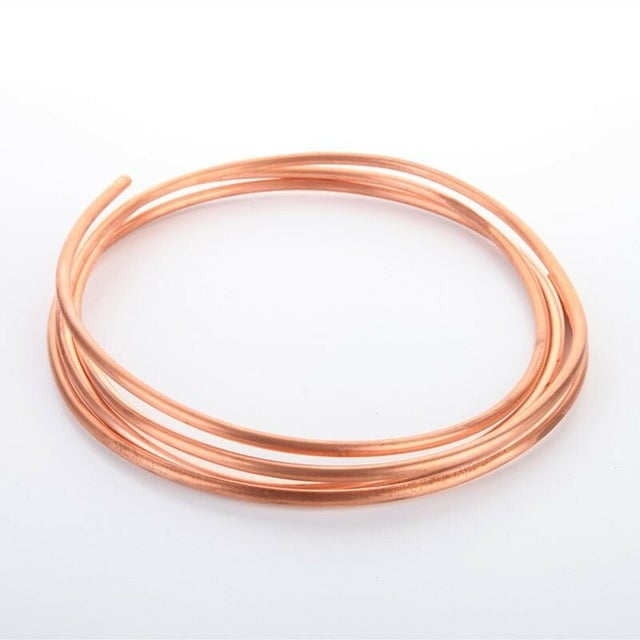 Tubo in filo di rame morbido da 2 m per tubazioni di refrigerazione, diametro esterno 4 mm x diametro interno 3 mm