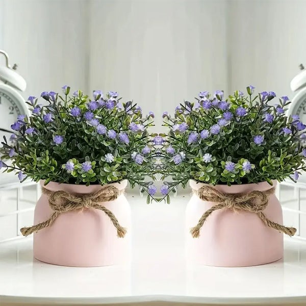 Set 3 Piante Finte In Vasi Di Rame - Mini Piante Grasse Artificiali Per Casa E Ufficio - Foto 13