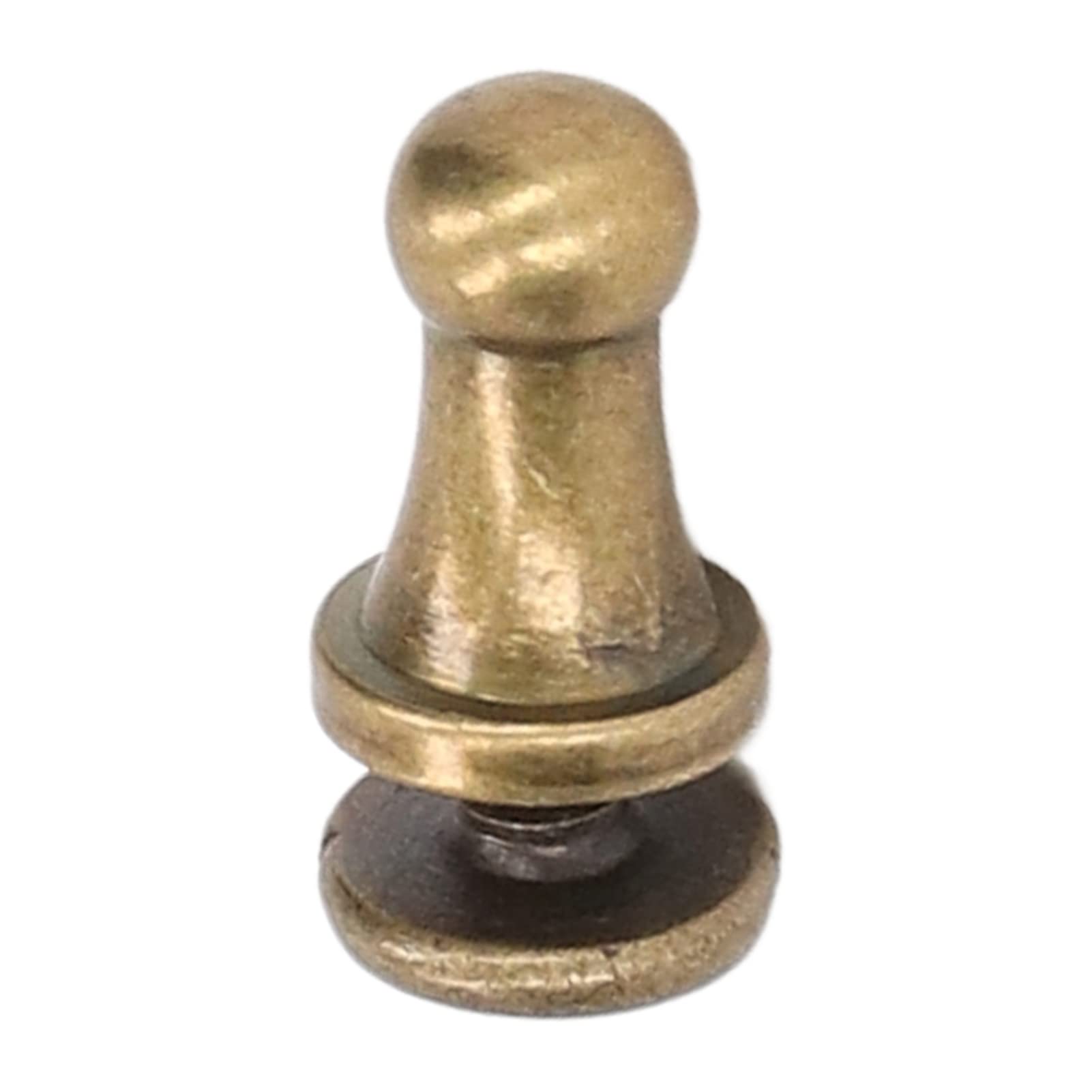 HEEPDD Set Di 20 Rivetti In Ottone Testa Tonda Per Pelle - Borchie Metalliche Con Viti E Anelli Di Trazione Per Borse E Cinture