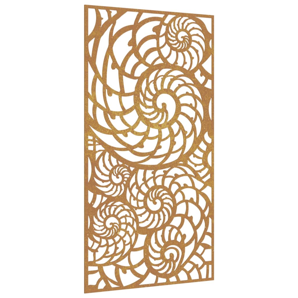 Décoration Murale Jardin En Acier Corten 105x55 Cm - Design Feuille De Bambou, Résistante Aux Intempéries, Facile à Installer - 8