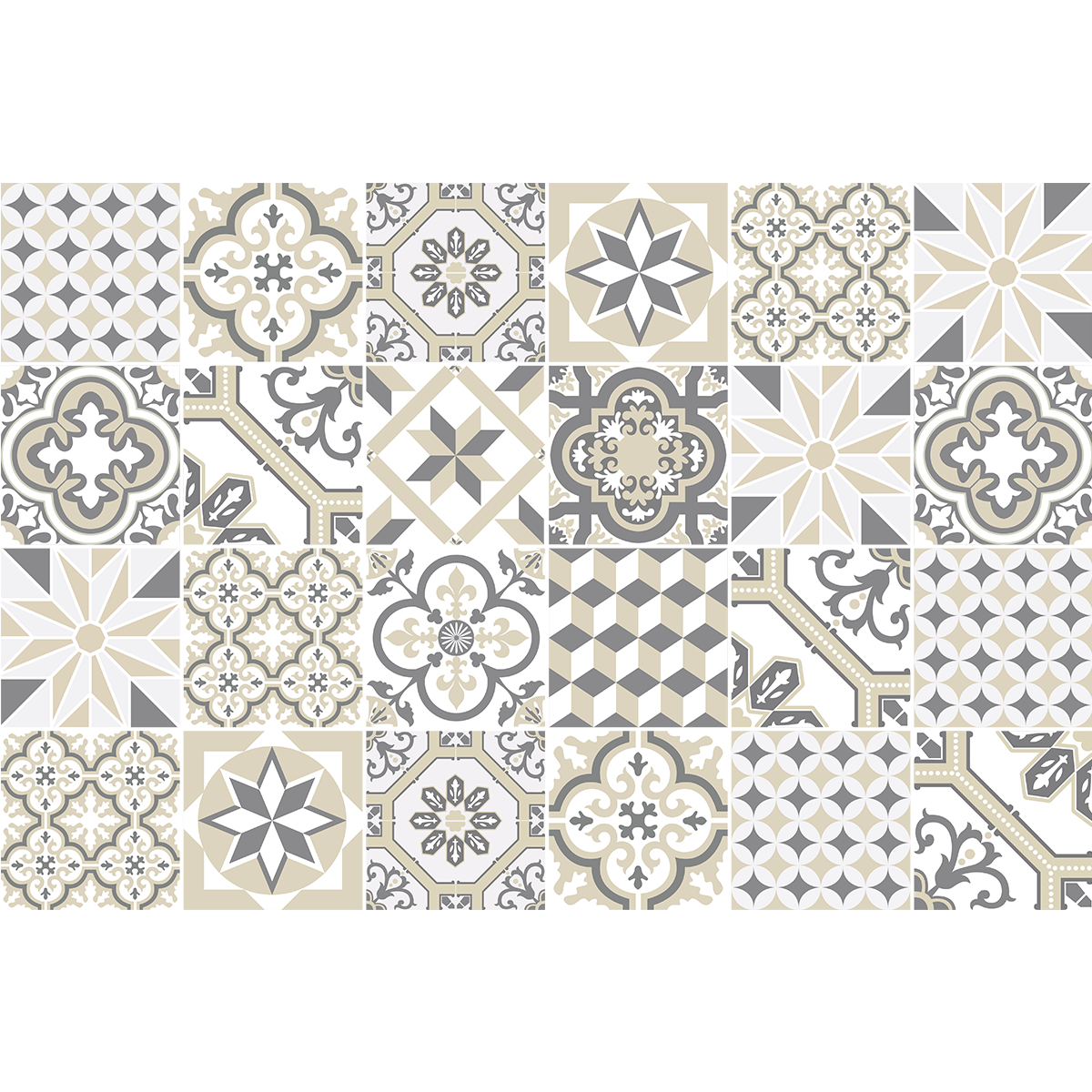 24 adesivi piastrelle di cemento mobili deborina - Sticker adesivo - adesivi murali - 24stickers15x15cm - 2