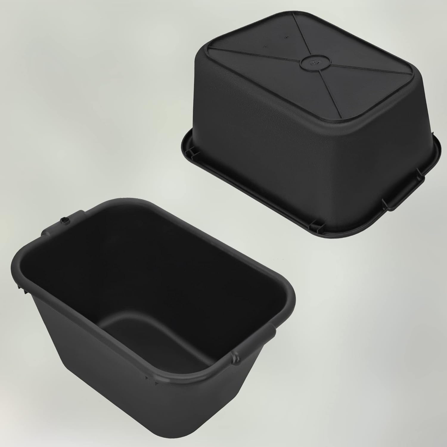 Auge de Maçon - Seau Plastique - 55 L - 66x45x28 cm - Bac À Mortier - Rectangulaire - Noir KOTARBAU - 7