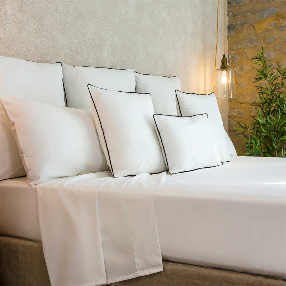 Cotton artean - juego de sábanas 100% algodón orgánico blanco 160x260 cama 90