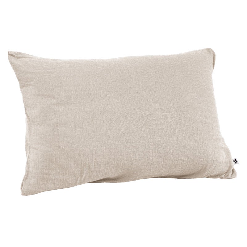 Lot 2 taies d'oreillers 50x70 cm double gaze de coton écru - PEPA 2 - 7