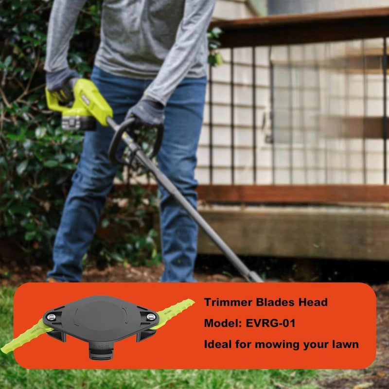 La tête de coupe est compatible avec les coupe-bordures Ryobi 18 V, 24 V et 40 V RY40210, RY40210A et est livrée avec 10 lames à charge rapide - 6