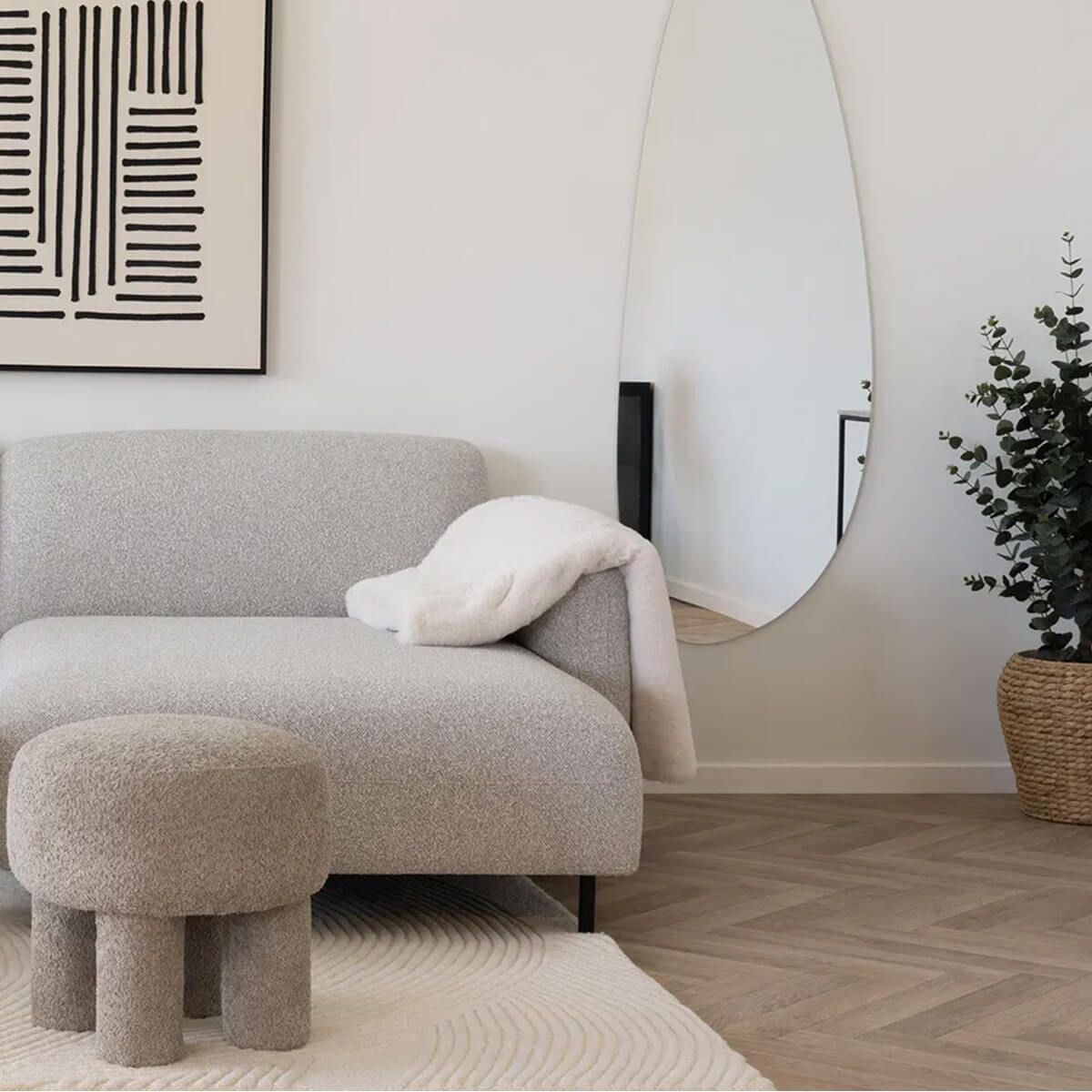 INGVAR - Plaid 130x180cm Fourrure synthétique Doublé Polyester Ivoire - 3