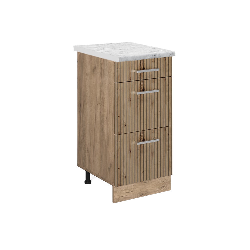 Vicco Szafka dolna do kuchni R-Line, Dąb rzemieślniczy, 40 cm BP Marmur