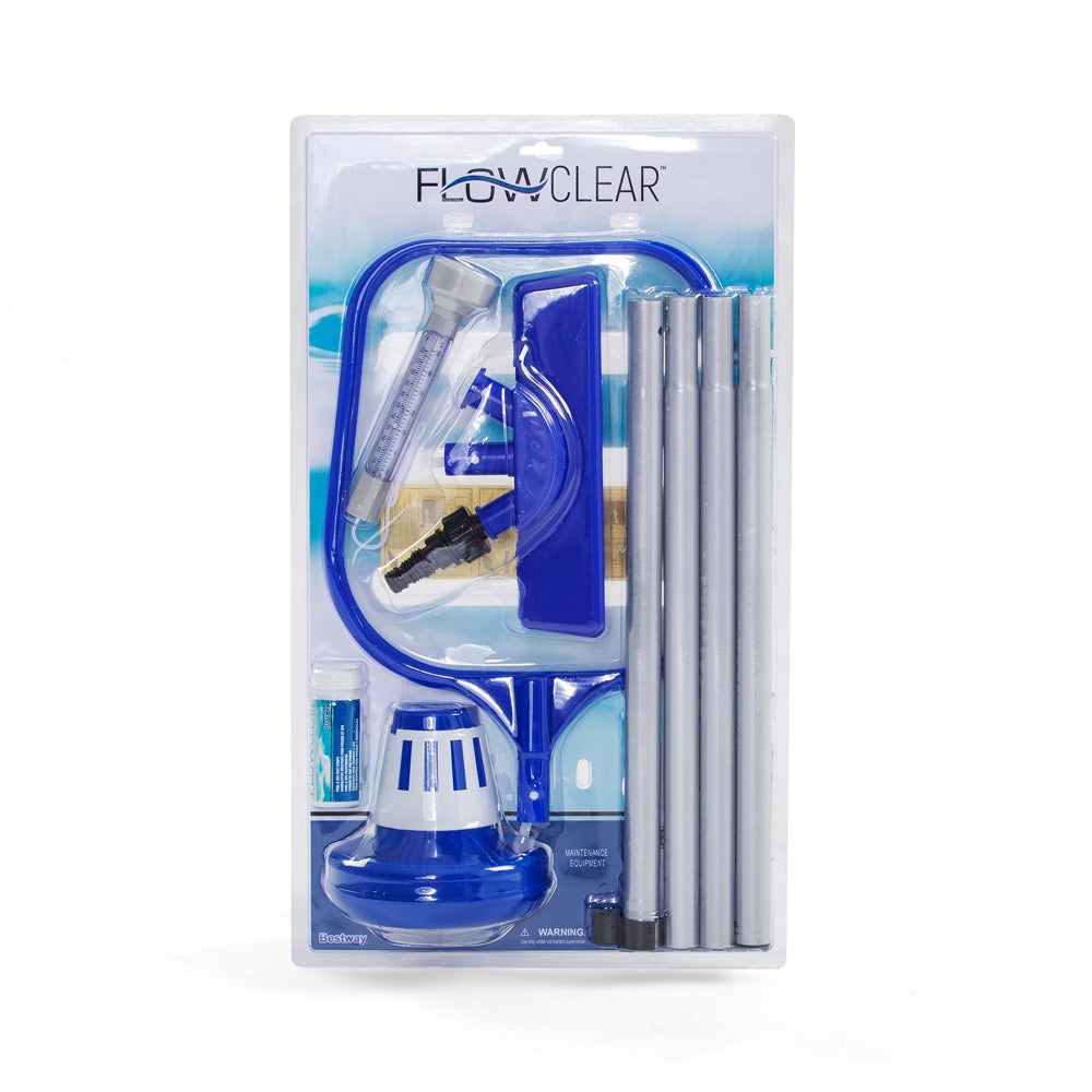Zestaw do czyszczenia basenu Bestway Flowclear z 4-częściowym kijem i wymiennymi głowicami - 8