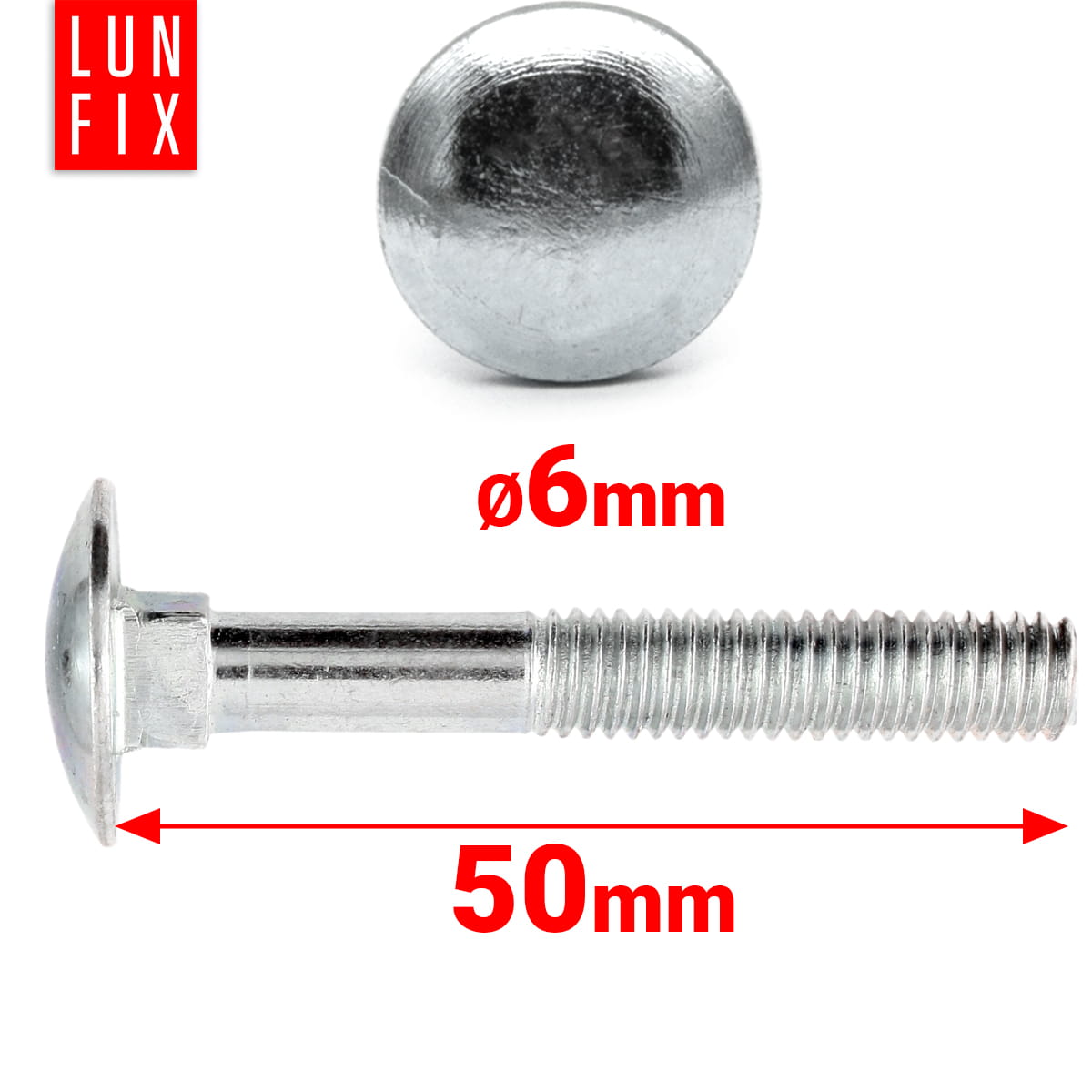 Śruba zamkowa M6 50 mm 1kg