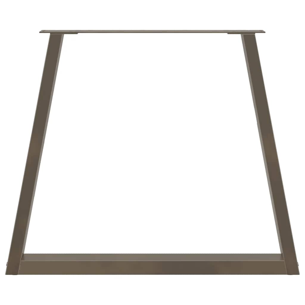 Maison Exclusive - Pieds de table à manger en forme de V 2 pièces Acier l 80 x (72-73,3) cm Acier - 5