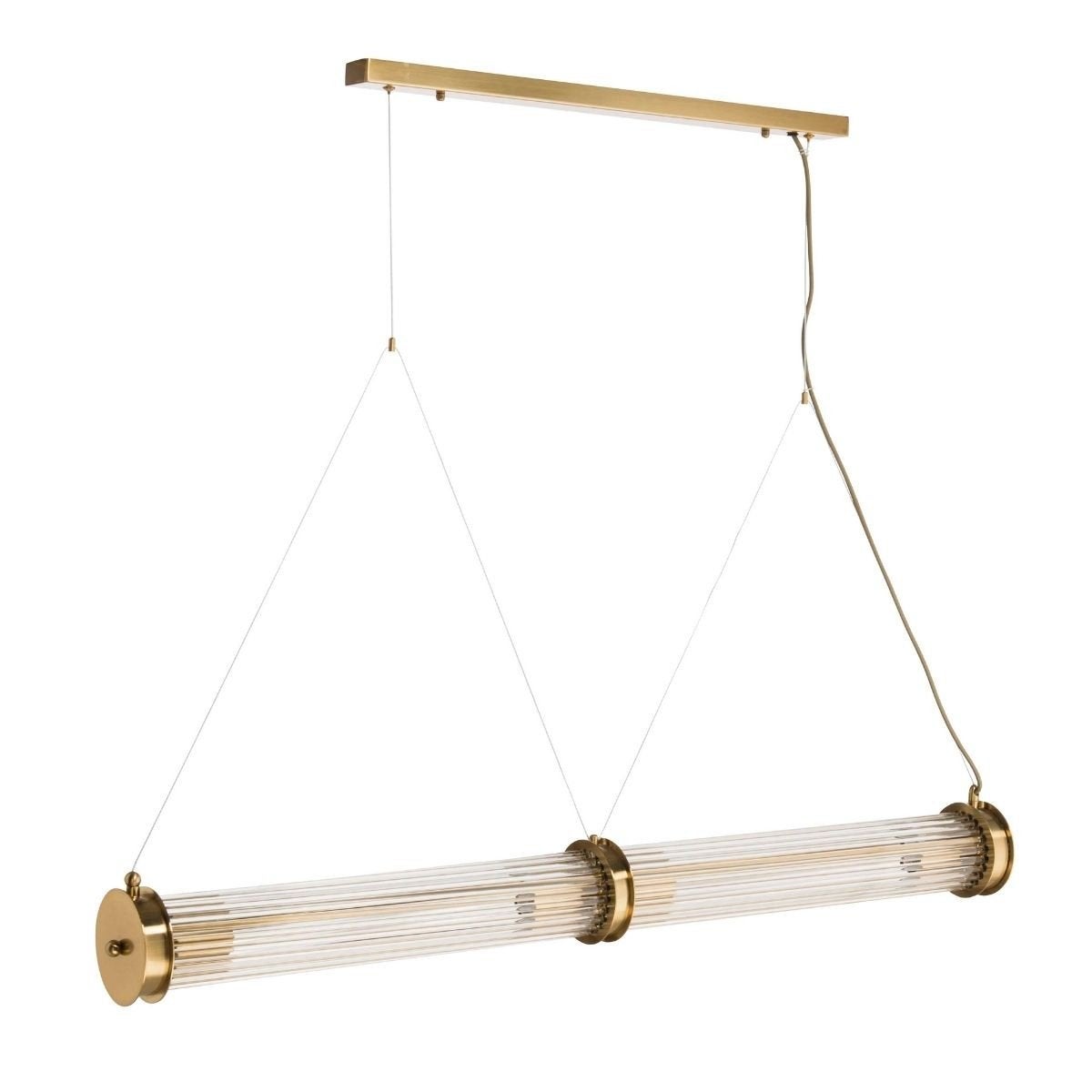 Suspension tube double verre métal laiton - 5