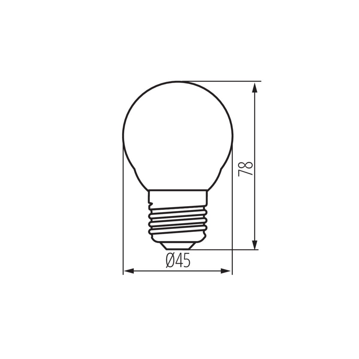 Bec LED Filament Kanlux E27 4,5W 470 lm 2700K Transparent IP20 | Leroy ...