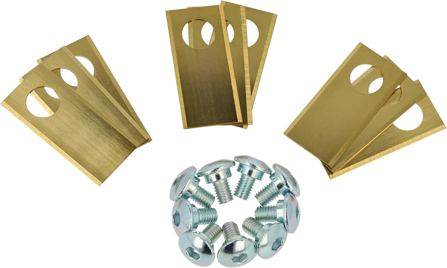 9x ostrze tytanowe kompatybilne z Honda Miimo 310, 520, 3000, HRM 310, HRM 520, HRM 3000 do kosiarki (39*17.5*0.5mm)
