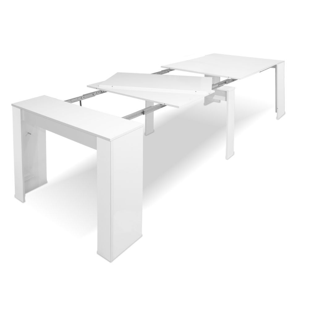 Consolle allungabile Ofelia 90x50x76h cm colore bianco lucido - 8