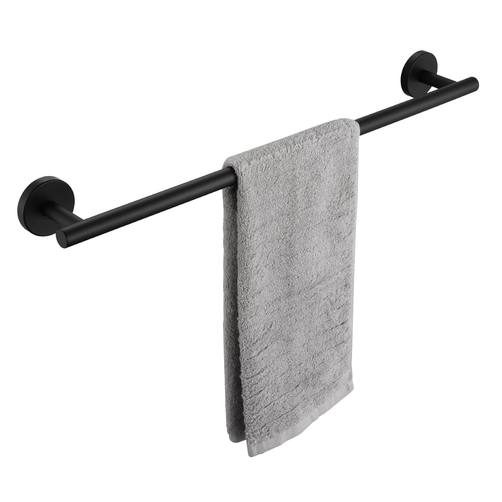 Porte-serviettes Multifonctionnel en Acier Inoxydable 304 Noir, Porte-serviettes Unipolaire Adapté pour Salle de Bain/Serviette Hygiénique/Cuisine - 2