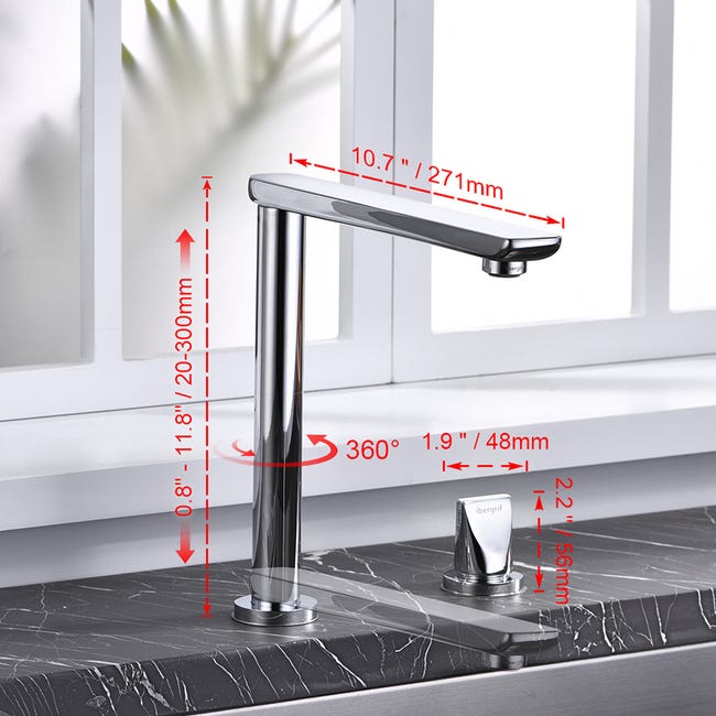 Ibergrif, Grifo de Cocina Abatible, Griferia Fregadero, Bajo