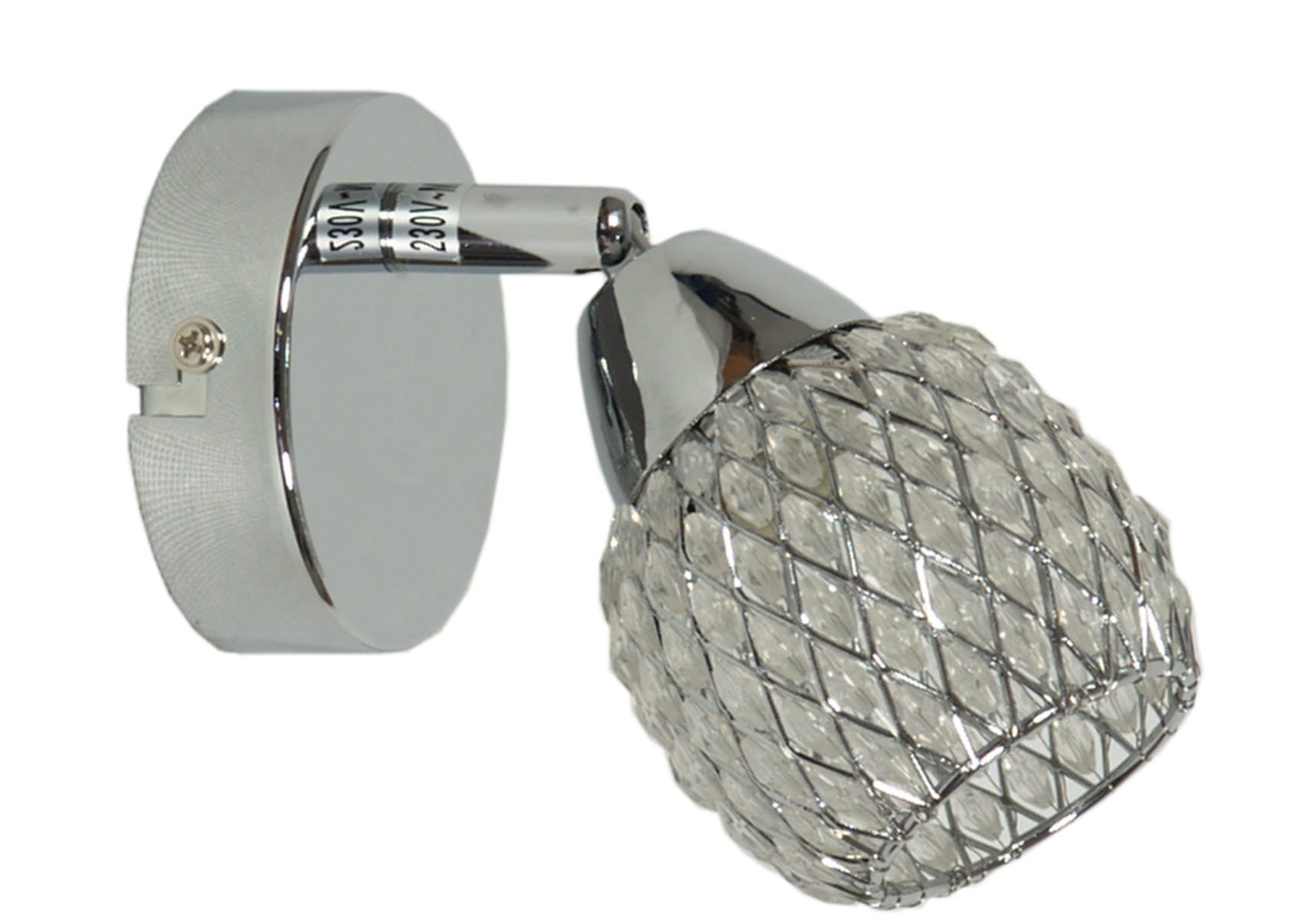 Kinkiet ścienny Clear chromowany przezroczysty 1xG9x40W wym: 12 x 14 x 8 cm kryształ IP20 Candellux