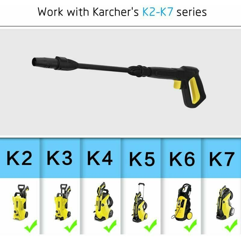 Pistola A Spruzzo E Kit Lancia Per Idropulitrici Karcher K2 K3 K4 K5 K6 K7 150bar Ugello Quick Conn 154996s - Foto 5