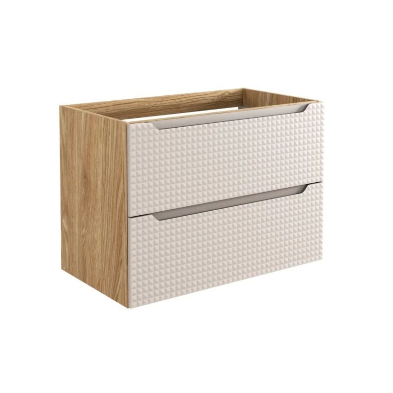 Szafka pod umywalkę LUXOR BEIGE 82-80-2S 80cm dąb olejowany/beżowa