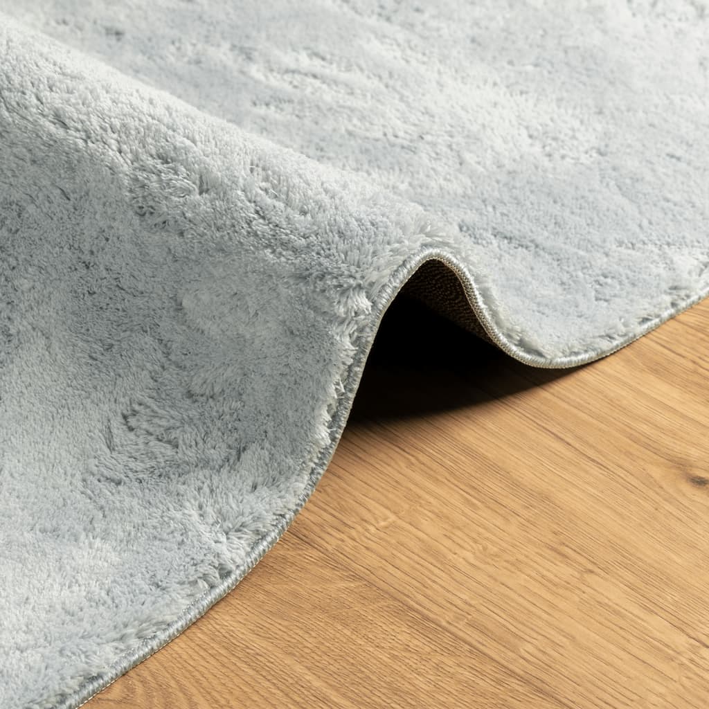 Alfombra de pelo corto suave lavable HUARTE azul, 160 × 160 cm - 6