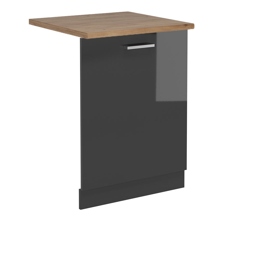 Vicco Panel przedni zmywarki R-Line, Antracyt wysoki połysk, 60 cm , BP Dąb