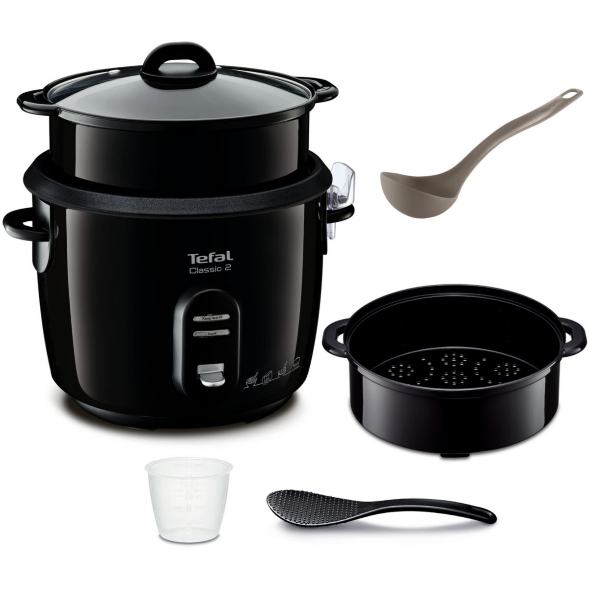 Tefal  Olla Arrocera Classic 2 Yy4351 Con Vaporera, 600 W, Color Negro , Leroy Merlin