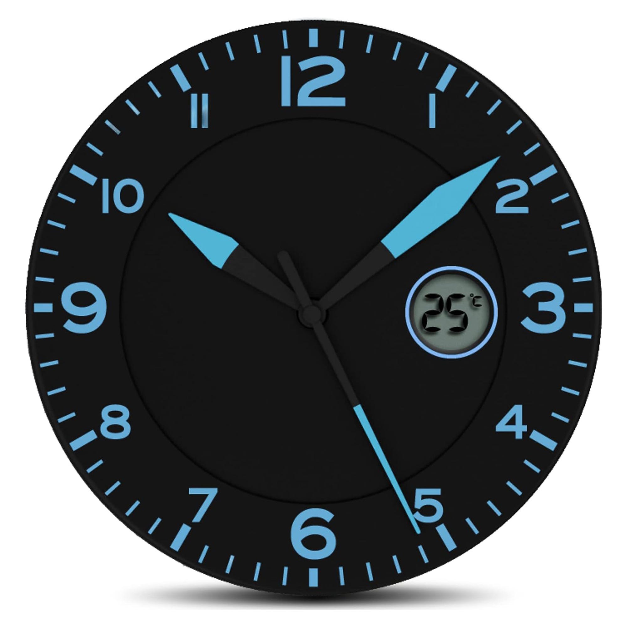 Orologio Da Parete Digitale Luminoso Silenzioso Senza Tic Tarac Design Moderno Con Campanello Big Ben 35 5 Cm Blu Nero 84612110 Orologio Da Parete Digitale Luminoso Silenzioso Senza Tic Tarac Design Moderno Con Campanello Big Ben 35 5 Cm Blu Nero 84612110
