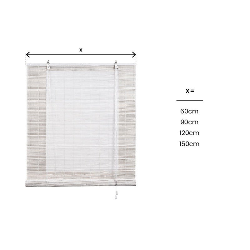 Estore de Rolo natural Estores feitos de fibras de bambu. Fornece calor e um toque natural a qualquer divisão. Gesso 120x175cm - 4