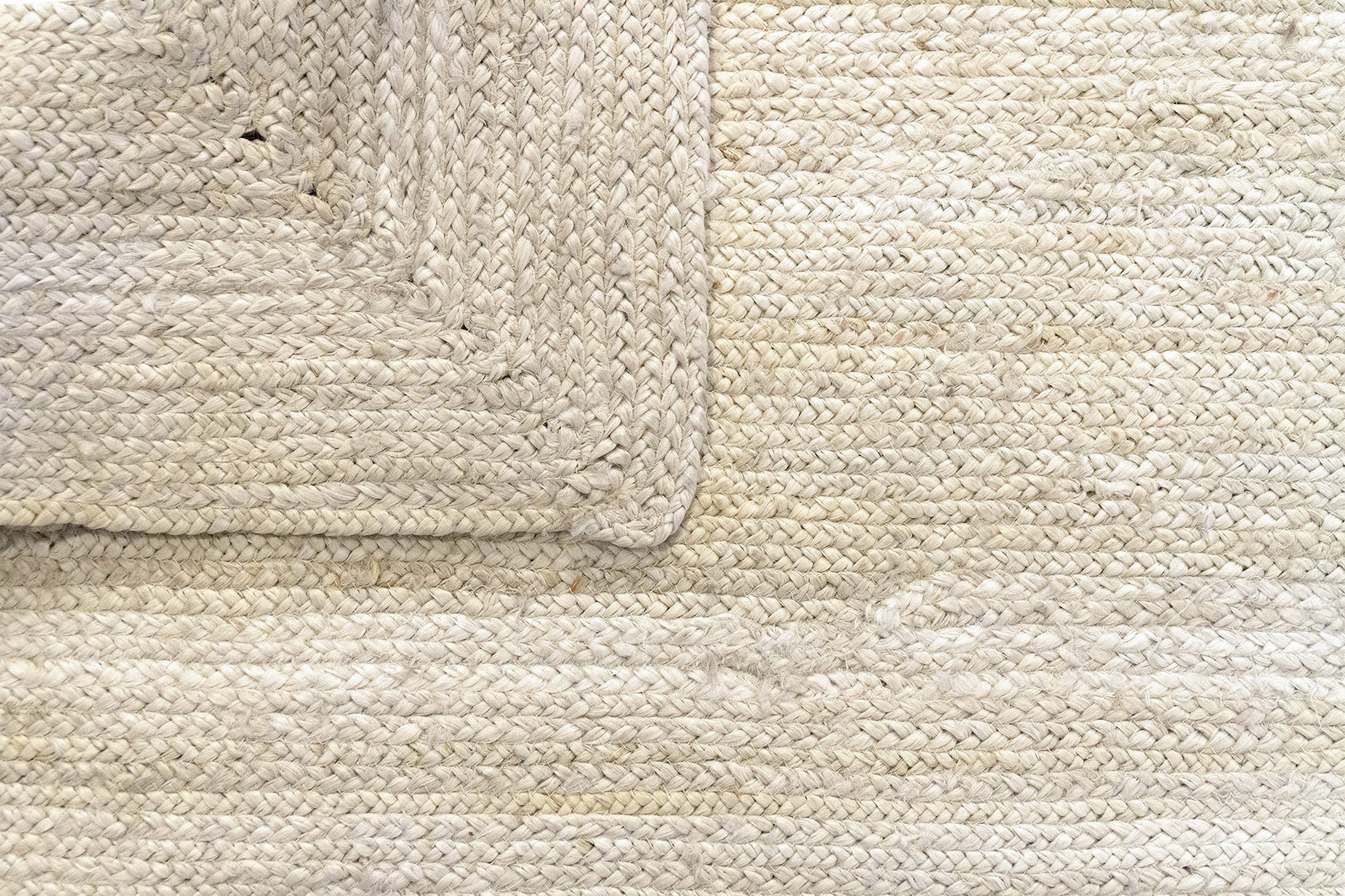 Hamid - Tapis en jute blanc ALHAMBRA 300x250cm - Tapis pour salon, chambre, salle familiale - 4