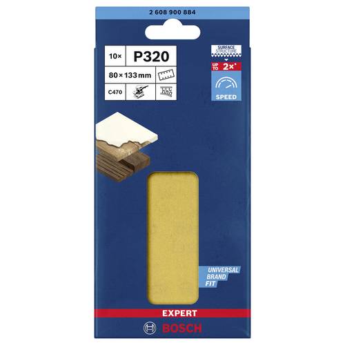 Bosch Accessories EXPERT C470 2608900884 Papier abrasif pour ponceuse vibrante perforé Grain 320 (L x l) 133 mm x 80 mm - 3