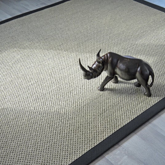Tapis sisal - Kidara nuage - Ganse coton noire - 80 x 150 cm - 2
