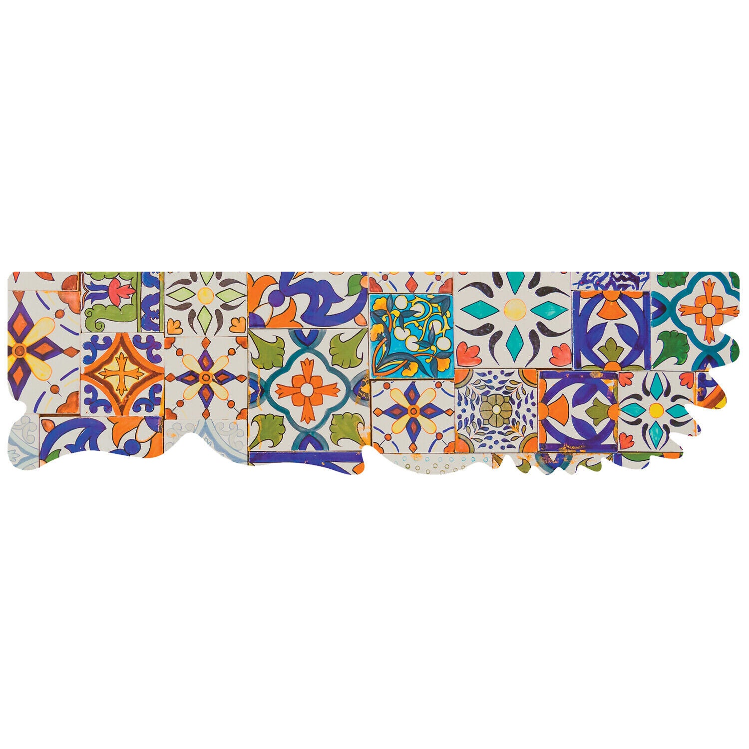 Alfombra de cocina silueta pvc moderno colorido antideslizante impresión digital le forme azulejos - 50x180 cm