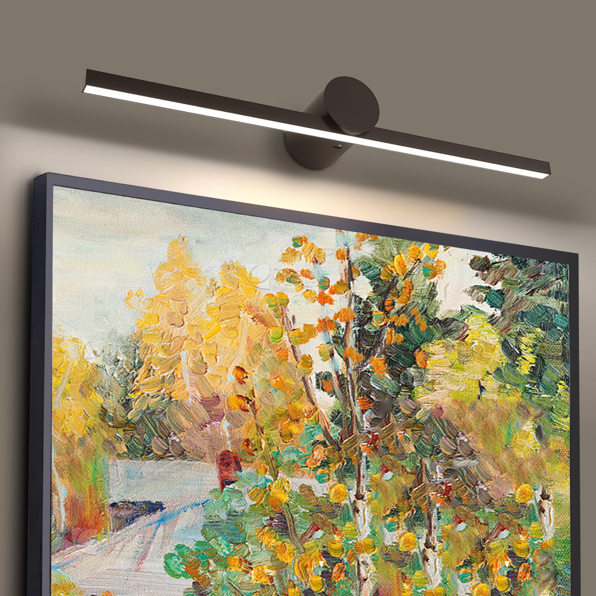 Lampa ścienna Gallery Art, oświetlenie artystyczne do płótna, czarna, 60 cm, 8 W, światło białe