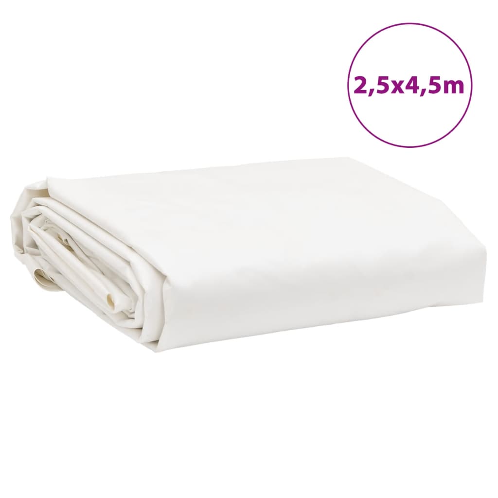 Bâche en toile avec revêtement en PVC, 650 g/m², blanche, pour le garage, 2,5 × 4,5 m - 8
