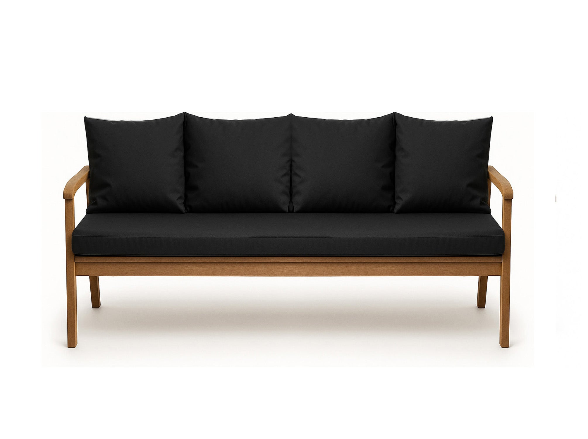 Poduszka ogrodowa na ławkę 170x50x50cm poduszka na meble ogrodowe czarna, poduszka na balkon taras, poducha ogrodowa na huśtawkę