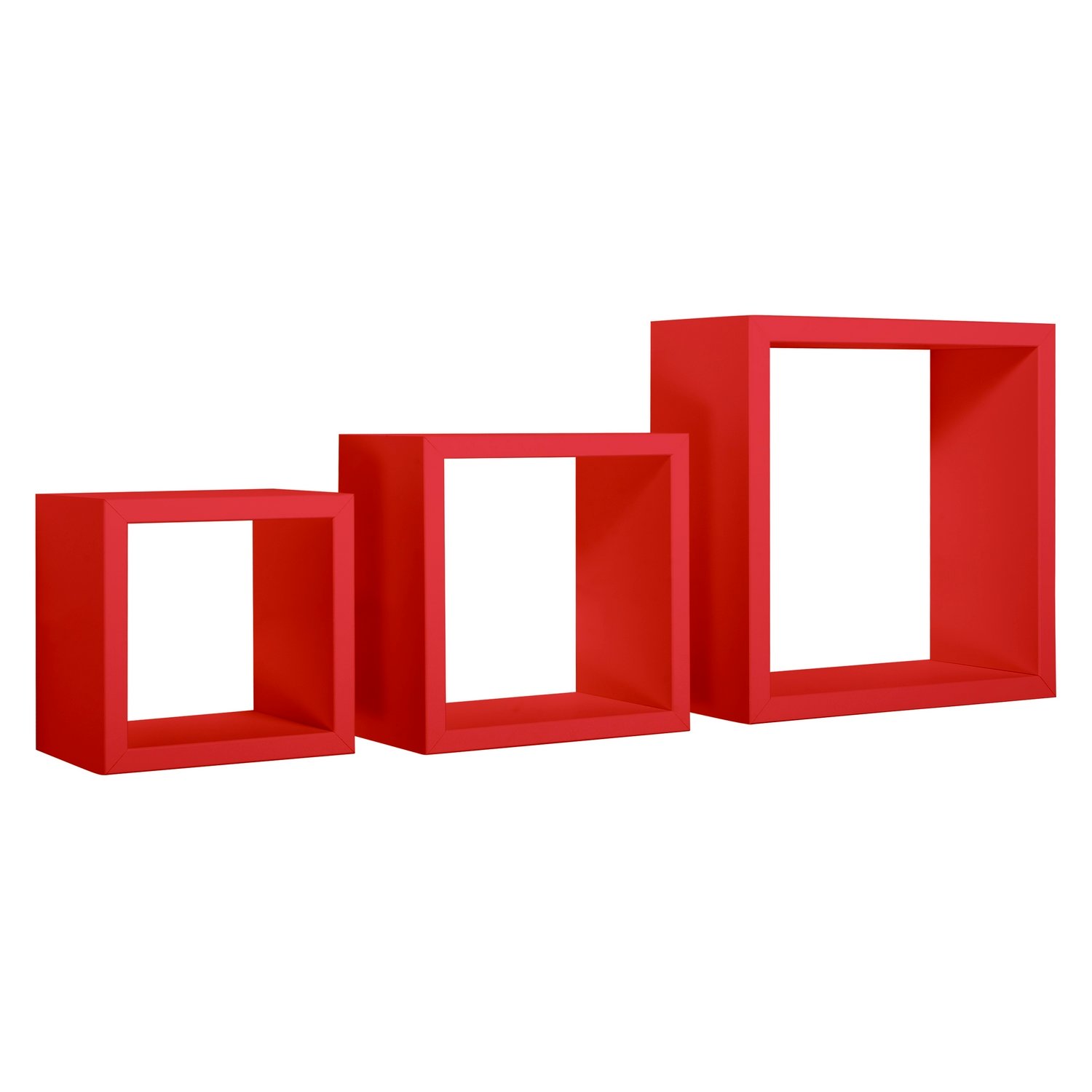 Étagères carrées murales Lot de 3 cubes modulaires Rouge mod. Rubic ...